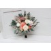 Wedding bouquets in blush pink white peach colors. Bridal bouquet. Faux bouquet. Bridesmaid bouquet. 5035