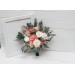 Wedding bouquets in blush pink white peach colors. Bridal bouquet. Faux bouquet. Bridesmaid bouquet. 5035