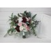 Wedding bouquets in burgundy blush pink ivory white colors. Bridal bouquet. Faux bouquet. Bridesmaid bouquet. 5036