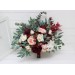 Wedding bouquets in burgundy blush pink ivory white colors. Bridal bouquet. Faux bouquet. Bridesmaid bouquet. 5036-1