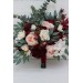 Wedding bouquets in burgundy blush pink ivory white colors. Bridal bouquet. Faux bouquet. Bridesmaid bouquet. 5036-1