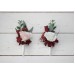  Wedding boutonnieres and wrist corsage  in burgundy pink white ivory color scheme. Flower accessories.5036