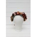  Boho flowers .Rust orange burgundy flower crown. Wedding headpiece Burgundy wedding. Bridal hairpiece. Bridesmaid crown.Flower girl crown. 0035