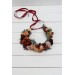Boho flowers.Rust orange burgundy flower crown. Wedding headpiece Burgundy wedding. Bridal hairpiece. Bridesmaid crown.Flower girl crown. 0035