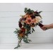 Cascading Fall Wedding Bouquet with Orchids & Dahlias | Faux Bridal & Bridesmaid Bouquets