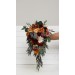 Cascading Fall Wedding Bouquet with Orchids & Dahlias | Faux Bridal & Bridesmaid Bouquets