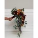 Cascading Fall Wedding Bouquet with Orchids & Dahlias | Faux Bridal & Bridesmaid Bouquets