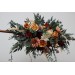 Flower arch  arrangement in rust burgundy orange colors. Arbor flowers. Floral archway. Faux flowers for wedding. 0035