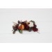 Flower combs in burgundy rust ivory cinnamon color scheme. Wedding accessories for hair. Bridal flower comb. Bridesmaid floral comb 0039