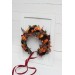 Rust burgundy cinnamon orange flower crown. Hair wreath. Flower girl crown. Wedding flowers. 0033