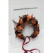  Rust burgundy cinnamon orange  flower crown. Hair wreath. Flower girl crown. Wedding flowers. 0033