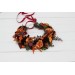 Rust burgundy cinnamon orange flower crown. Hair wreath. Flower girl crown. Wedding flowers. 0033