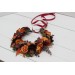 Rust burgundy cinnamon orange flower crown. Hair wreath. Flower girl crown. Wedding flowers. 0033
