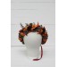 Rust burgundy cinnamon orange flower crown. Hair wreath. Flower girl crown. Wedding flowers. 0033