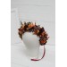 Rust burgundy cinnamon orange flower crown. Hair wreath. Flower girl crown. Wedding flowers. 0033