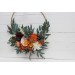 Rust orange burgundy color theme .Orchid dahlia floral hoop. Alternative bridesmaid bouquet. Boho wedding. Floral backdrop. 0035