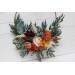 Rust orange burgundy color theme .Orchid dahlia floral hoop. Alternative bridesmaid bouquet. Boho wedding. Floral backdrop. 0035