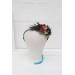 Teal rust ivory flower crown. Hair wreath. Flower girl crown. Wedding flowers. 0034