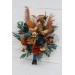 Wedding bouquets in dark teal rust ivory colors. Navy blue orange flowers.Bridal bouquet.Cascading bouquet. Faux bouquet. Bridesmaid bouquet. 0034