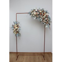  Flower arch arrangement in champagne ivory colors.  Arbor flowers. Floral archway. Faux flowers for wedding arch. 5044