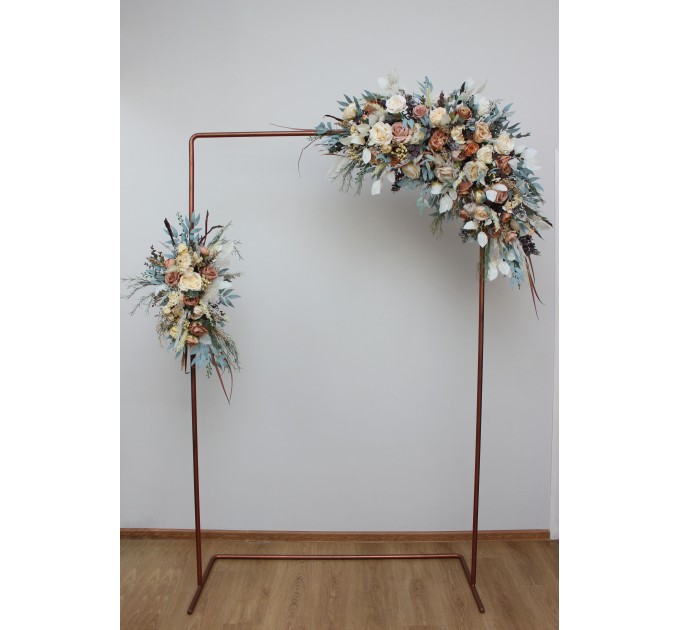  Flower arch arrangement in champagne ivory colors.  Arbor flowers. Floral archway. Faux flowers for wedding arch. 5044