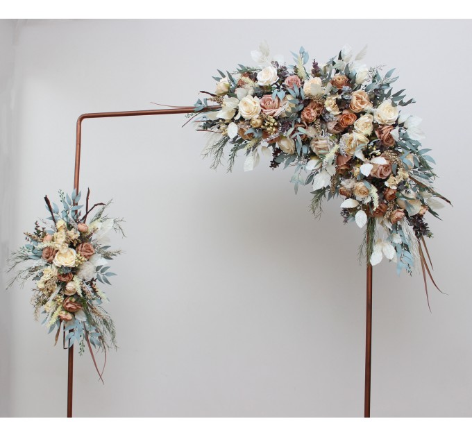  Flower arch arrangement in champagne ivory colors.  Arbor flowers. Floral archway. Faux flowers for wedding arch. 5044