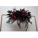  Flower arch arrangement in black and red colors.  Arbor flowers. Floral archway. Faux flowers for wedding arch. Halloween wedding. 5041