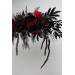 Flower arch arrangement in black and red colors.  Arbor flowers. Floral archway. Faux flowers for wedding arch. Halloween wedding. 5041