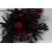 Halloween wedding bouquets in black and red colors. Bridal bouquet. Faux bouquet. Bridesmaid bouquet. 5041