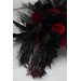 Halloween wedding bouquets in black and red colors. Bridal bouquet. Faux bouquet. Bridesmaid bouquet. 5041