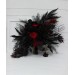 Halloween wedding bouquets in black and red colors. Bridal bouquet. Faux bouquet. Bridesmaid bouquet. 5041