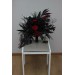 Halloween wedding bouquets in black and red colors. Bridal bouquet. Faux bouquet. Bridesmaid bouquet. 5041