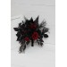 Halloween wedding bouquets in black and red colors. Bridal bouquet. Faux bouquet. Bridesmaid bouquet. 5041