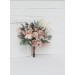 Wedding bouquets in beige blush pink colors. Bridal bouquet. Faux bouquet. Bridesmaid bouquet. 5043
