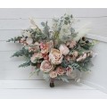 Wedding Bouquets in Beige & Blush Pink | Faux Bridal & Bridesmaid Bouquets