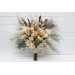 Wedding bouquets in champagne ivory colors. Bridal bouquet. Faux bouquet. Bridesmaid bouquet. 5044