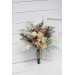 Wedding bouquets in champagne ivory colors. Bridal bouquet. Faux bouquet. Bridesmaid bouquet. 5044