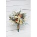 Wedding bouquets in champagne ivory colors. Bridal bouquet. Faux bouquet. Bridesmaid bouquet. 5044