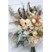 Wedding bouquets in champagne ivory colors. Bridal bouquet. Faux bouquet. Bridesmaid bouquet. 5044