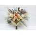 Wedding bouquets in champagne ivory colors. Bridal bouquet. Faux bouquet. Bridesmaid bouquet. 5044