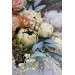 Wedding bouquets in champagne ivory colors. Bridal bouquet. Faux bouquet. Bridesmaid bouquet. 5044