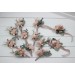 Wedding Boutonnieres & Wrist Corsage in Beige & Blush Pink | Faux Flower Accessories