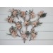 Wedding Boutonnieres & Wrist Corsage in Beige & Blush Pink | Faux Flower Accessories