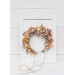 Beige pale orange flower crown. Hair wreath. Flower girl crown. Wedding flowers. 5045