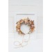Beige pale orange flower crown. Hair wreath. Flower girl crown. Wedding flowers. 5045