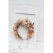 Beige pale orange flower crown. Hair wreath. Flower girl crown. Wedding flowers. 5045