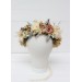 Champagne ivory flower crown. Hair wreath. Flower girl crown. Wedding flowers. 5044
