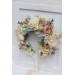 Champagne ivory flower crown. Hair wreath. Flower girl crown. Wedding flowers. 5044