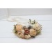 Champagne ivory flower crown. Hair wreath. Flower girl crown. Wedding flowers. 5044