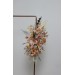  Flower arch arrangement in beige pale orange colors.  Arbor flowers. Floral archway. Faux flowers for wedding arch. 5045